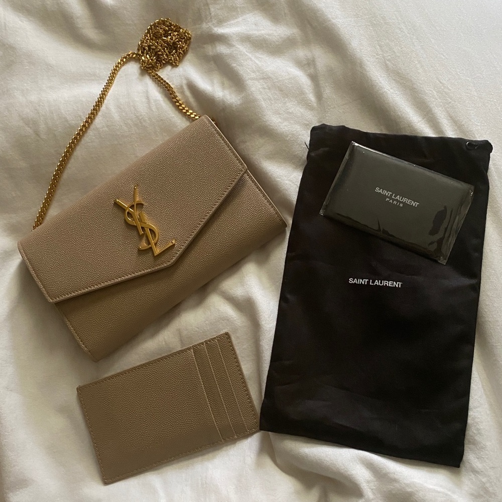 SOLD YSL uptown chain wallet crossbody/clutch
